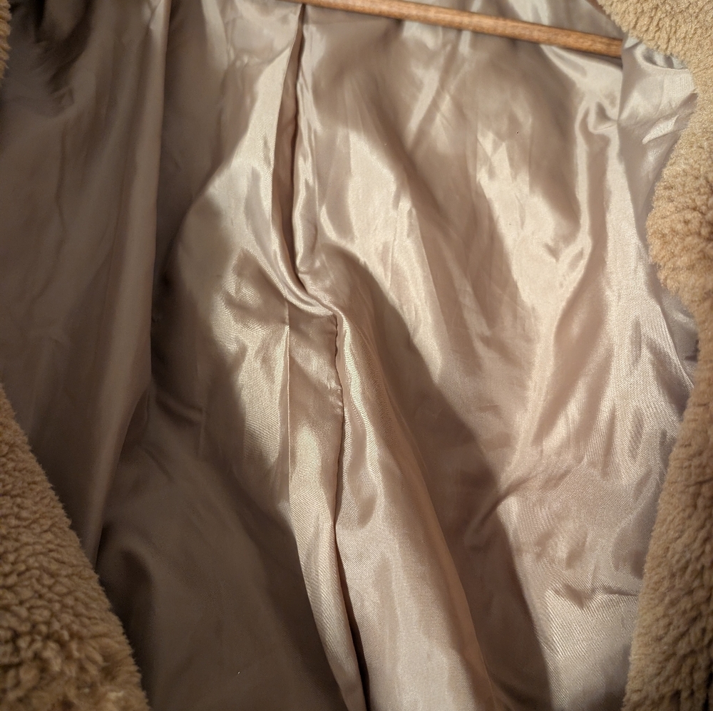 Gap Coat Sherpa Brown Size XXL Teddy Bear Outdoorsy Athleisure - Picture 8 of 9